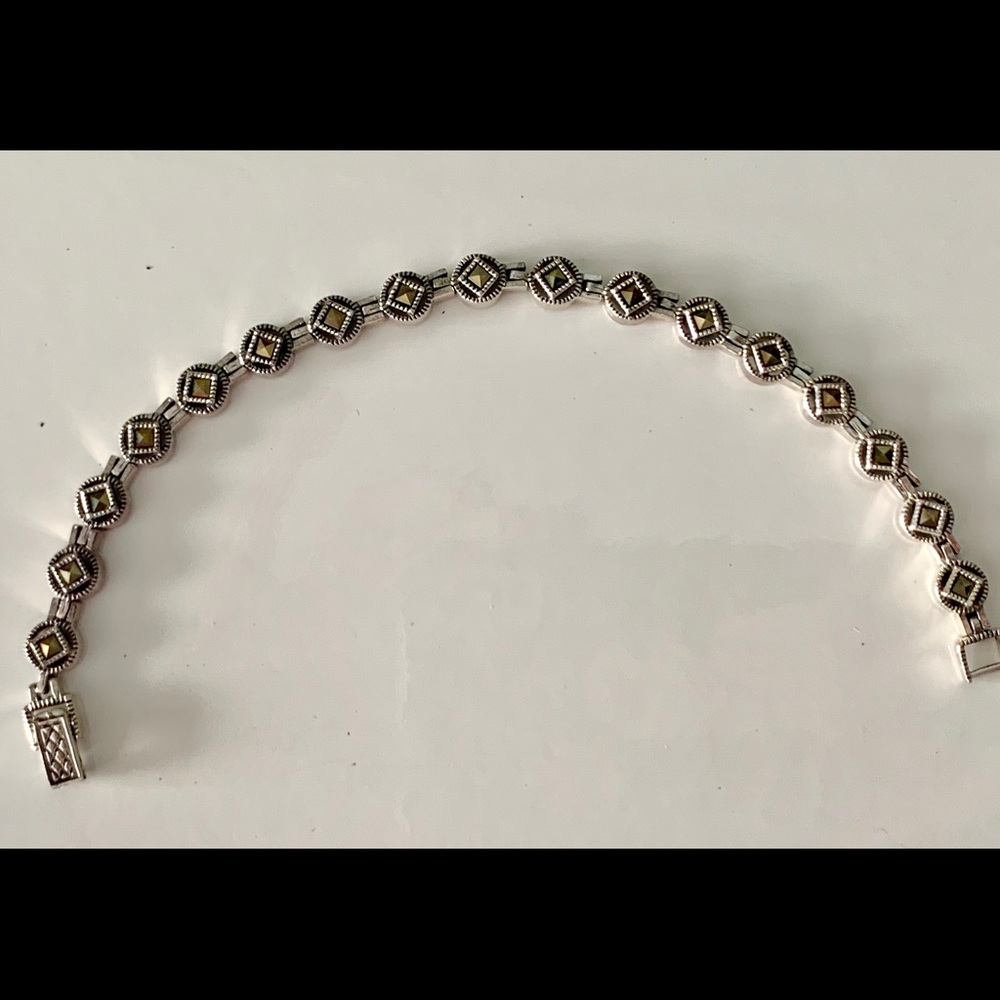 Vintage-style Sterling Silver Marcasite Bracelet